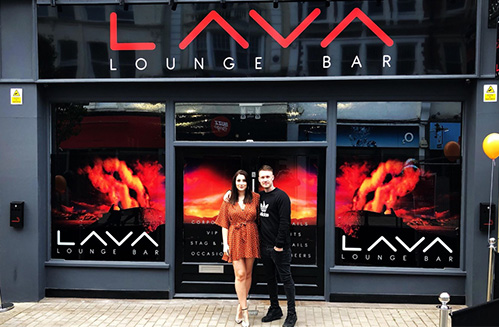 Ben Dowle outside the lava lounge