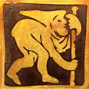 Medieval pilgrim tile