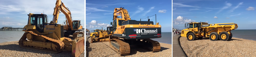 Work site at Deal beach