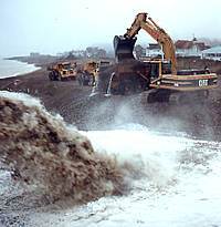 construction site on Kingsdown seafront