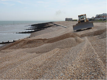 Tractor on kingsdown beach