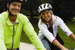 pair of people cycling