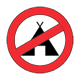 No camping