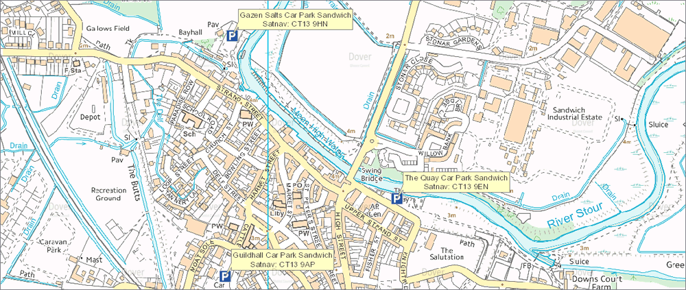 Sandwich permit map